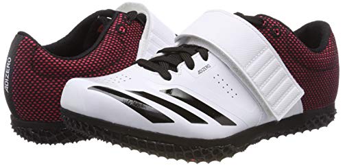 adidas Adizero Hj, Zapatillas de Atletismo Hombre, Multicolor (FTWR White/Core Black/Shock Red B37490), 44 EU