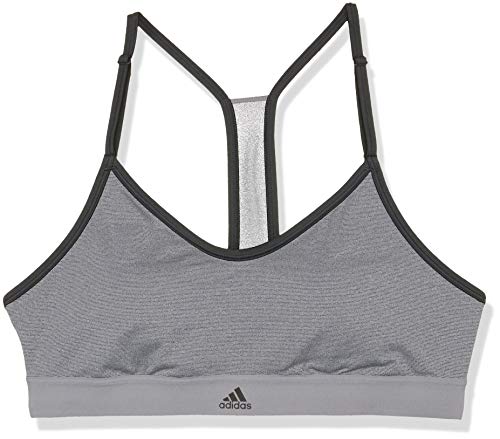 adidas All Me Heather - Sujetador Deportivo para Mujer, Mujer, Sujetador Deportivo con Soporte Ligero, CX5256, Gris, Small