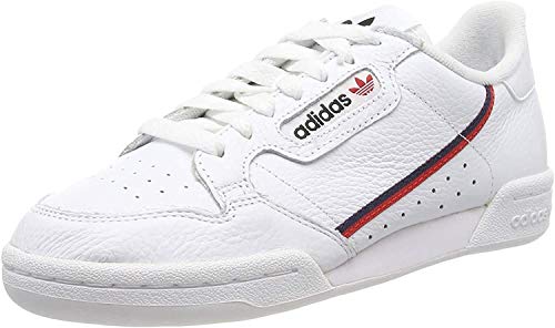 Adidas Continental 80, Zapatillas de Gimnasia Hombre, Blanco (FTWR White/Scarlet/Collegiate Navy FTWR White/Scarlet/Collegiate Navy), 42 EU