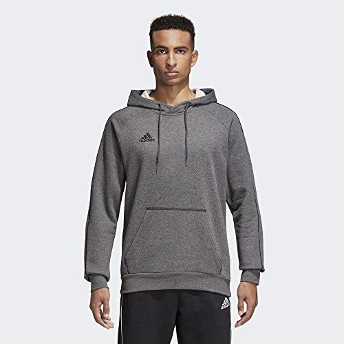 Adidas CORE18 Hoody Sudadera con Capucha, Hombre, Gris (Gris/Negro), L