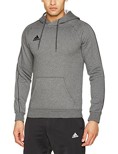 Adidas CORE18 Hoody Sudadera con Capucha, Hombre, Gris (Gris/Negro), L