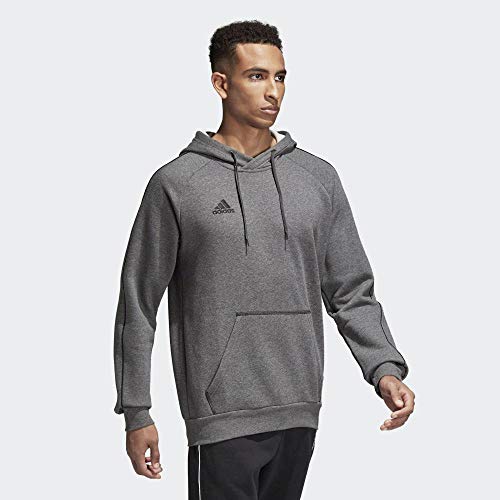 Adidas CORE18 Hoody Sudadera con Capucha, Hombre, Gris (Gris/Negro), L