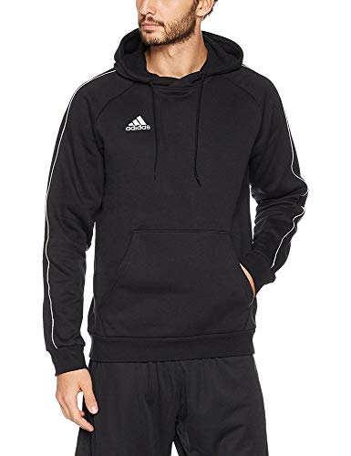 adidas CORE18 Hoody Sudadera con Capucha, Hombre, Negro (Negro/Blanco), M