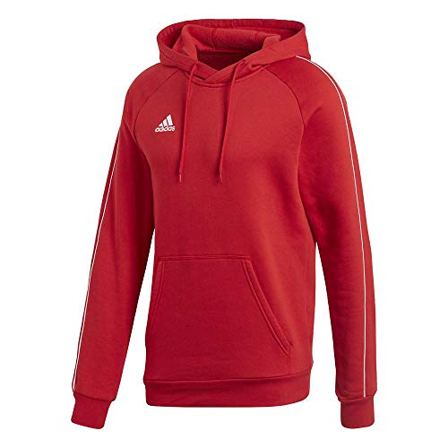 Adidas CORE18 Hoody Sudadera con Capucha, Hombre, Rojo (Rojo/Blanco), L