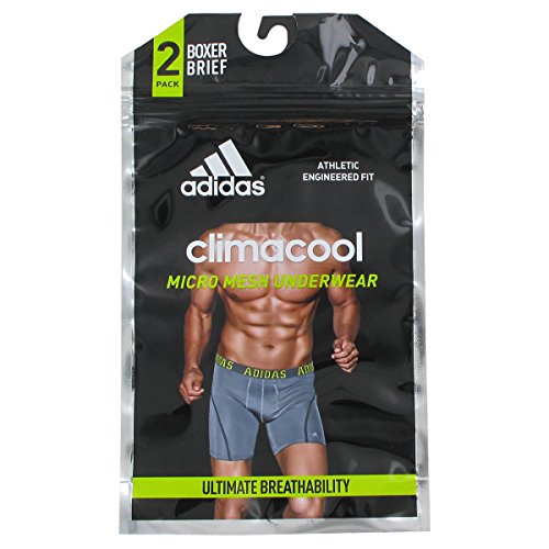 adidas de hombre rendimiento de deporte Climacool Boxer ropa interior (Pack de 2) - 103665, (Urban/Light Onyx)/(Bold Blue/Light Onyx)