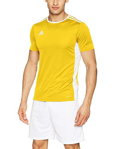 adidas Entrada 18 JSY T-Shirt, Hombre, Yellow/White, M