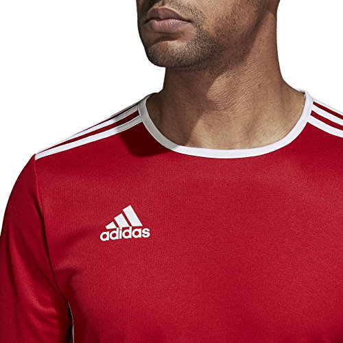 adidas Entrada 51 Camiseta de Fútbol para Hombre de Cuello Redondo en Contraste, Rojo (Power Red/White), M