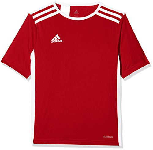 adidas Entrada 51 Camiseta de Fútbol para Hombre de Cuello Redondo en Contraste, Rojo (Power Red/White), M adidas Entrada 51 Camiseta de Fútbol para Hombre de Cuello Redondo en Contraste, Rojo (Power Red/White), M