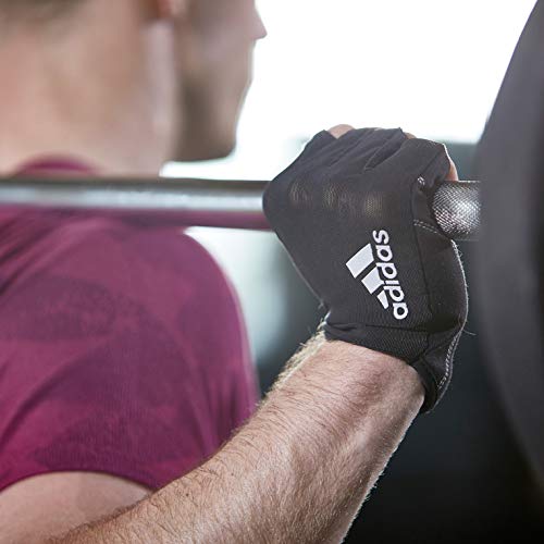 Adidas Esencial Guantes - Negro / Blanco, S Adidas Esencial Guantes - Negro / Blanco, S