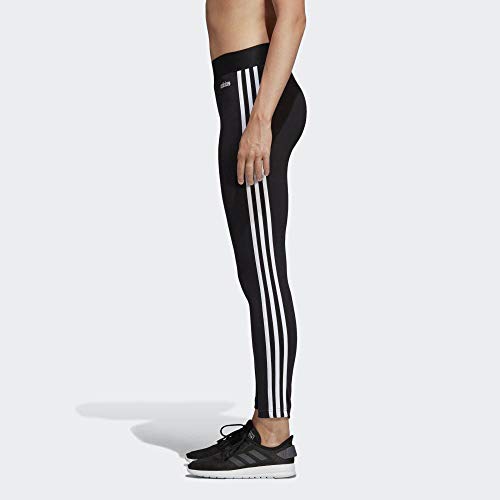 adidas Essentials 3 Bandas Tight Mallas, Mujer, Negro (Black/White), M