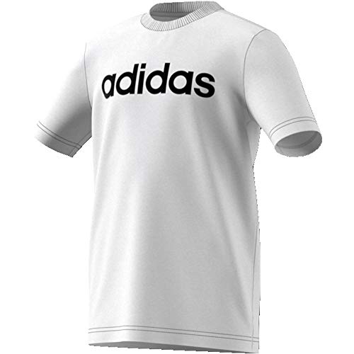 adidas Essentials Linear Logo Camiseta, Niños, Blanco (White/Black), 164