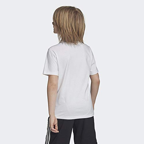 adidas Essentials Linear Logo Camiseta, Niños, Blanco (White/Black), 164