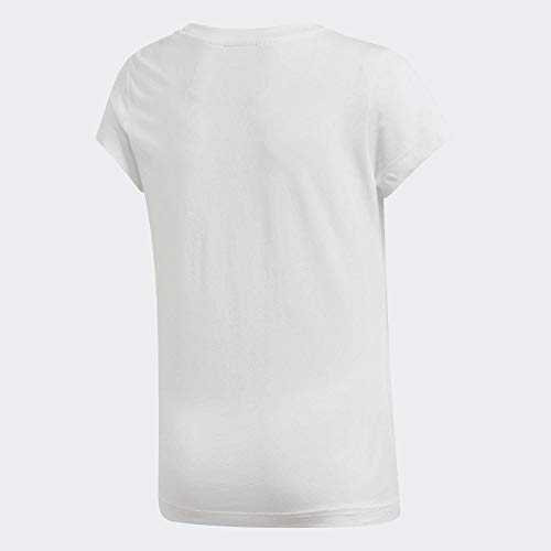 adidas Essentials Linear tee Camiseta, NiƱas, Blanco (White/Black), 11-12 aƱos adidas Essentials Linear tee Camiseta, NiƱas, Blanco (White/Black), 11-12 aƱos