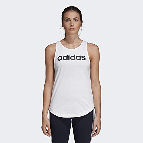 adidas Essentials Linear Tk Camiseta de Tirantes, Mujer, Blanco (White/Black), M
