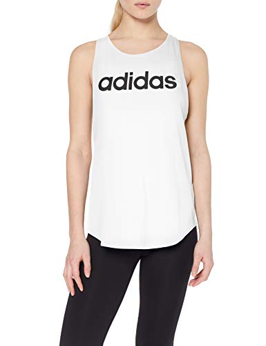 adidas Essentials Linear Tk Camiseta de Tirantes, Mujer, Blanco (White/Black), M