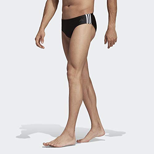 adidas Fitness 3 Bandas Bañador Slip, Hombre, Negro (Black/White), 5