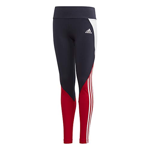 adidas G Bold Tight Mallas, Niñas, Tinley/Escarl/Blanco, 110 (4/5 años)