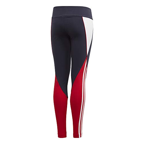 adidas G Bold Tight Mallas, Niñas, Tinley/Escarl/Blanco, 110 (4/5 años)