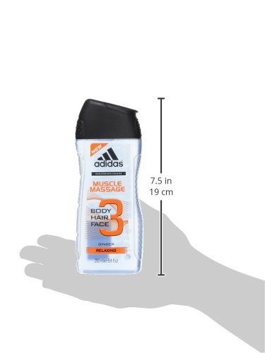 adidas Gel de ducha 3 en 1 músculo masaje 250 ml – juego de 4