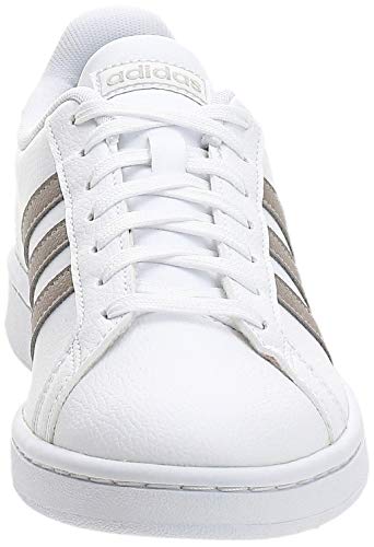 adidas Grand Court, Sneaker Womens, Footwear White/Platin Metallic/Footwear White, 36 EU