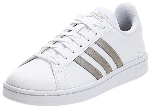 adidas Grand Court, Sneaker Womens, Footwear White/Platin Metallic/Footwear White, 36 EU