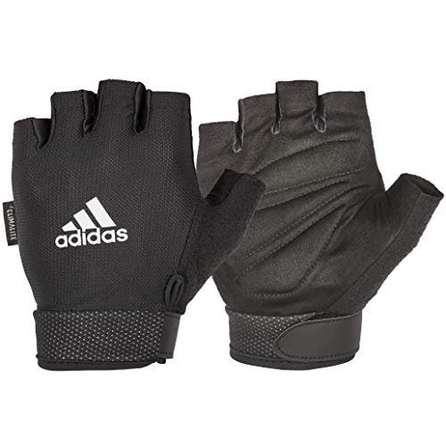 adidas Guantes Ajustables Esenciales, Blanco, L-20-21.5 cm Alrededor de la Palma