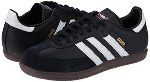 adidas Originals Samba Leather, Zapatillas de Fútbol Hombre, Negro Black Running White, 38 EU