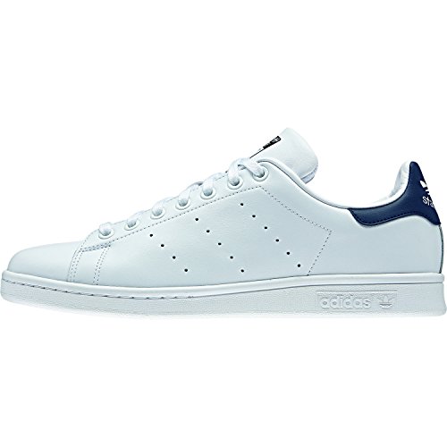 Adidas Originals Stan Smith, Zapatillas de Deporte Unisex Adulto, Blanco (Running White/New Navy), 41 1/3 EU Adidas Originals Stan Smith, Zapatillas de Deporte Unisex Adulto, Blanco (Running White/New Navy), 41 1/3 EU