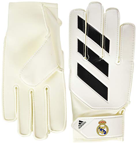 adidas Pro Real Madrid Guantes de Portero, Infantil, Color Blanco y Negro, 6