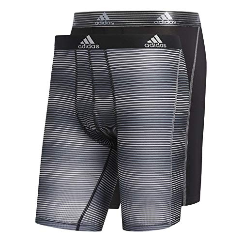 adidas Ropa Interior Deportiva Performance Midway (Paquete de 2), Hombre, Ropa Interior, 5146798A, Sundown Negro Negro/Gris, Large adidas Ropa Interior Deportiva Performance Midway (Paquete de 2), Hombre, Ropa Interior, 5146798A, Sundown Negro Negro/Gris, Large