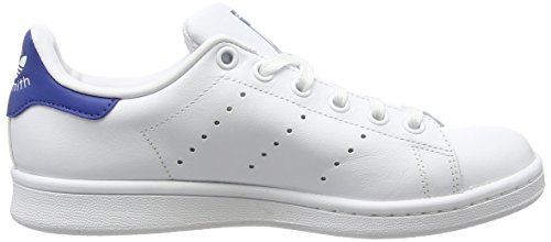 Adidas Stan Smith J, Zapatillas de Gimnasia Unisex Adulto, Blanco (FTWR White/FTWR White/EQT Blue FTWR White/FTWR White/EQT Blue), 38 EU