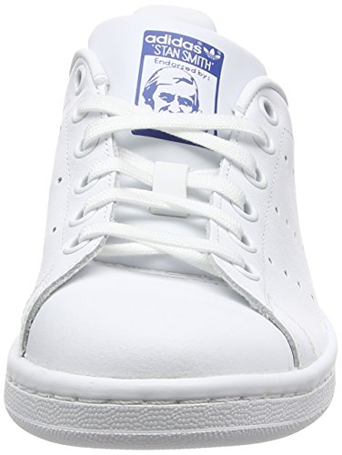 Adidas Stan Smith J, Zapatillas de Gimnasia Unisex Adulto, Blanco (FTWR White/FTWR White/EQT Blue FTWR White/FTWR White/EQT Blue), 38 EU