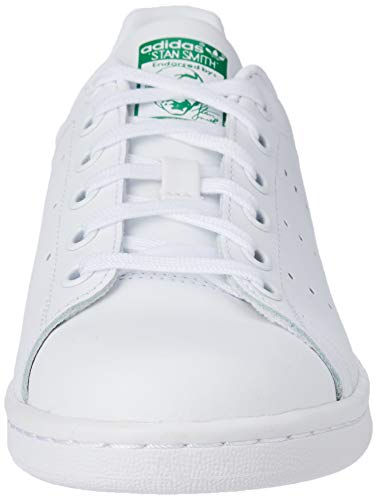adidas Stan Smith J Zapatillas Unisex Niños, Blanco (Footwear White/Footwear White/Green 0), 37 1/3 EU