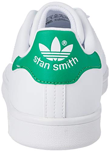 adidas Stan Smith J Zapatillas Unisex Niños, Blanco (Footwear White/Footwear White/Green 0), 37 1/3 EU