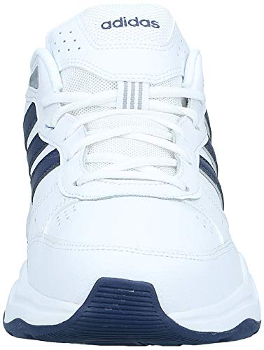 Adidas Strutter, Zapatillas Deportivas Fitness y Ejercicio Hombre, Blanc Bleu Foncã Argent Mat, 44 EU