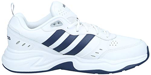 Adidas Strutter, Zapatillas Deportivas Fitness y Ejercicio Hombre, Blanc Bleu Foncã Argent Mat, 44 EU