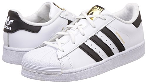 adidas Superstar C, Zapatillas de Baloncesto Unisex Niños, Blanco (Footwear White/Core Black/Footwear White 0), 34 EU