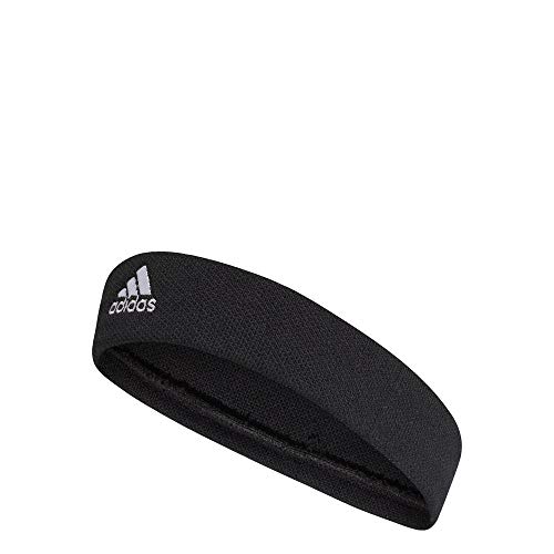 Adidas Tennis Headband Head Band, Unisex Adulto, Black/White, OSFM