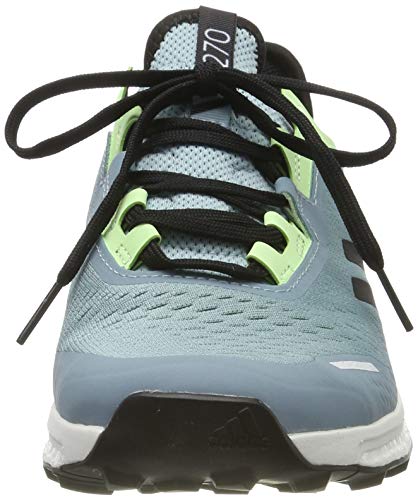 adidas Terrex Agravic Flow W, Zapatillas de Cross Mujer, Gris (Ash Grey S18/Core Black/Glow Green Ash Grey S18/Core Black/Glow Green), 38 EU