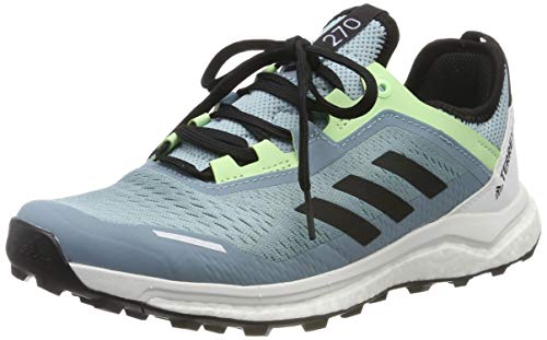 adidas Terrex Agravic Flow W, Zapatillas de Cross Mujer, Gris (Ash Grey S18/Core Black/Glow Green Ash Grey S18/Core Black/Glow Green), 38 EU