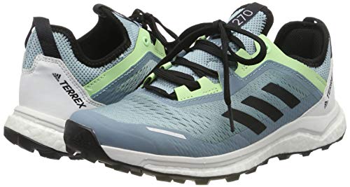 adidas Terrex Agravic Flow W, Zapatillas de Cross Mujer, Gris (Ash Grey S18/Core Black/Glow Green Ash Grey S18/Core Black/Glow Green), 38 EU