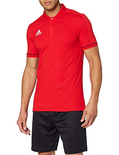 adidas Tiro17 Co Polo, Hombre, Rojo (Escarl/Negro/Blanco), S adidas Tiro17 Co Polo, Hombre, Rojo (Escarl/Negro/Blanco), S