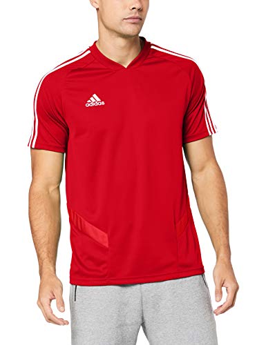 adidas TIRO19 TR JSY Camiseta de Manga Corta, Hombre, Power Red/White, L