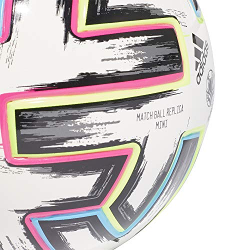 adidas UNIFO Mini BalĂłn de FĂștbol, Men's, White/Black/Signal Green/Bright Cyan, 1 adidas UNIFO Mini BalĂłn de FĂștbol, Men's, White/Black/Signal Green/Bright Cyan, 1
