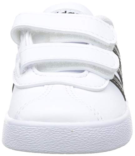 Adidas VL Court 2.0 CMF I, Zapatillas de Gimnasia Unisex bebé, Blanco Core Black/FTWR White, 27 EU