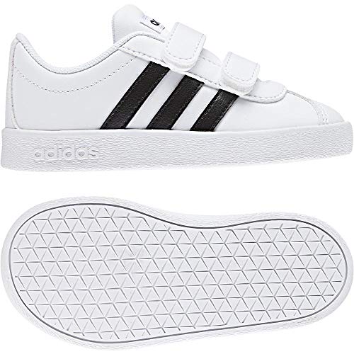 Adidas VL Court 2.0 CMF I, Zapatillas de Gimnasia Unisex bebé, Blanco Core Black/FTWR White, 27 EU