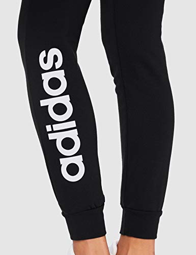 adidas W E Lin Pant Pantalones de Deporte, Mujer, Black/White, L