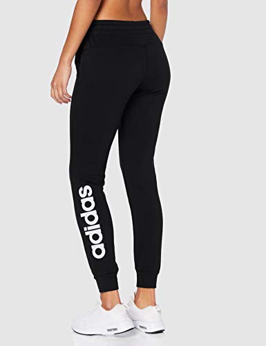 adidas W E Lin Pant Pantalones de Deporte, Mujer, Black/White, L