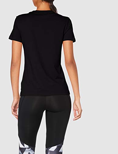 adidas W E Lin Slim T Camiseta de Manga Corta, Mujer, Negro (Black/White), S adidas W E Lin Slim T Camiseta de Manga Corta, Mujer, Negro (Black/White), S