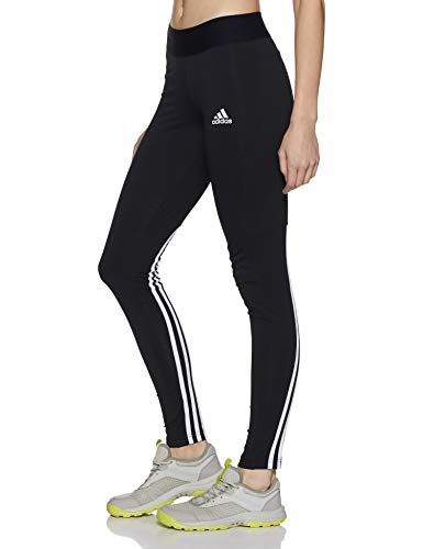 adidas W MH 3S Tights Mallas, Mujer, Black/White, M